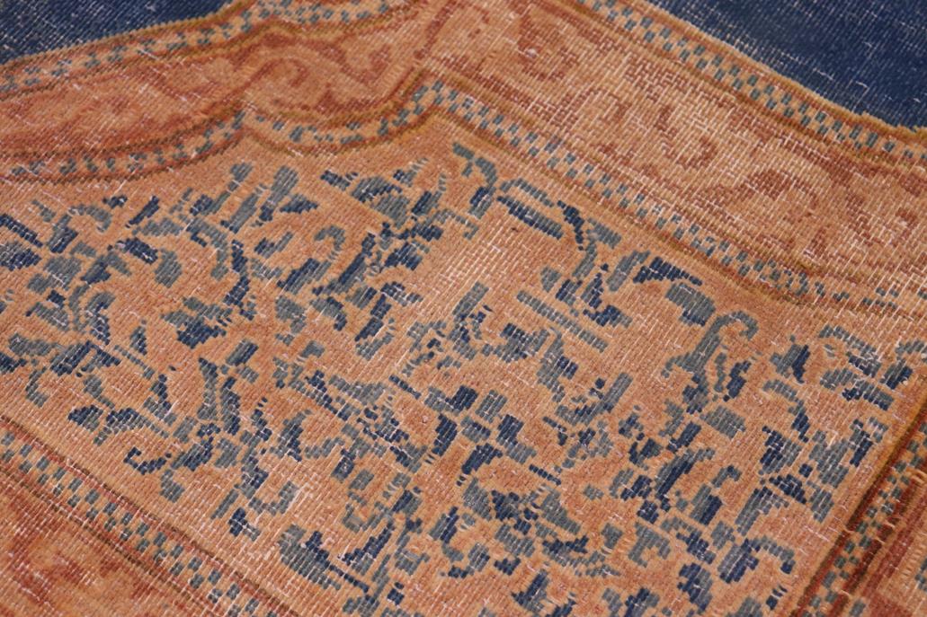 handmade Vintage Vintage Blue Pink Hand Knotted RECTANGLE 100% WOOL area rug 10 x 14