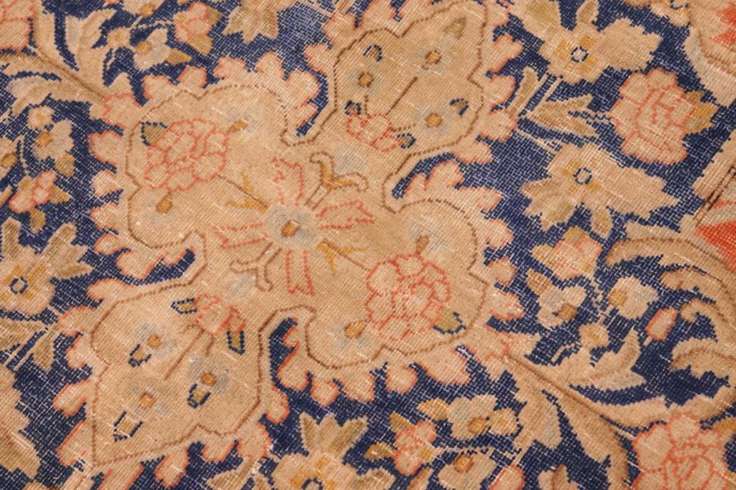 handmade Vintage Vintage Orange Blue Hand Knotted RECTANGLE 100% WOOL area rug 10 x 13