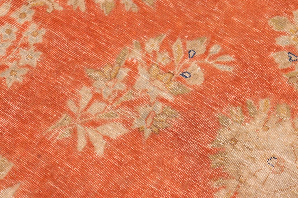 handmade Vintage Vintage Orange Blue Hand Knotted RECTANGLE 100% WOOL area rug 10 x 13