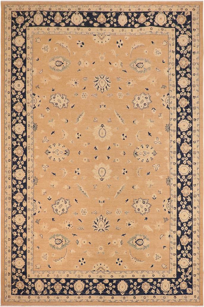 handmade Traditional Kafkaz Brown Blue Hand Knotted RECTANGLE 100% WOOL area rug 10 x 14