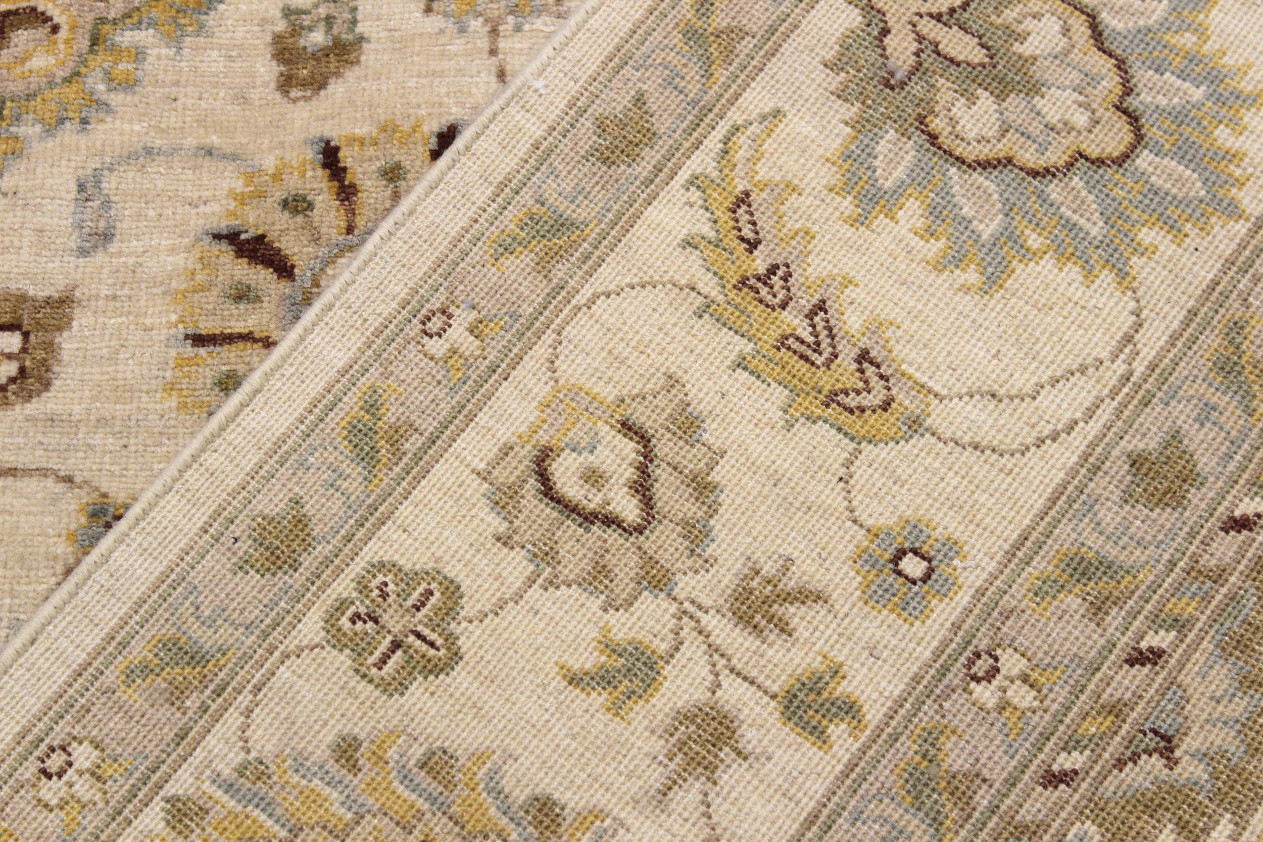 handmade Traditional Kafkaz Beige Beige Hand Knotted RECTANGLE 100% WOOL area rug 8x10