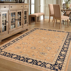 handmade Traditional Kafkaz Brown Blue Hand Knotted RECTANGLE 100% WOOL area rug 10 x 14