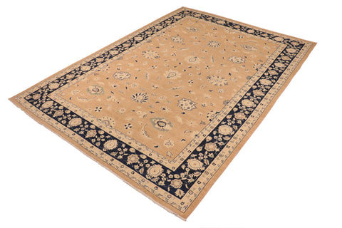 handmade Traditional Kafkaz Brown Blue Hand Knotted RECTANGLE 100% WOOL area rug 10x14