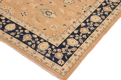 handmade Traditional Kafkaz Brown Blue Hand Knotted RECTANGLE 100% WOOL area rug 10 x 14