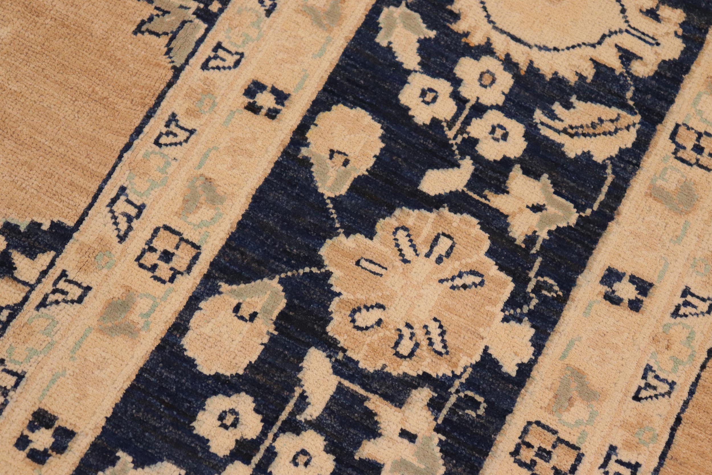 handmade Traditional Kafkaz Brown Blue Hand Knotted RECTANGLE 100% WOOL area rug 10x14