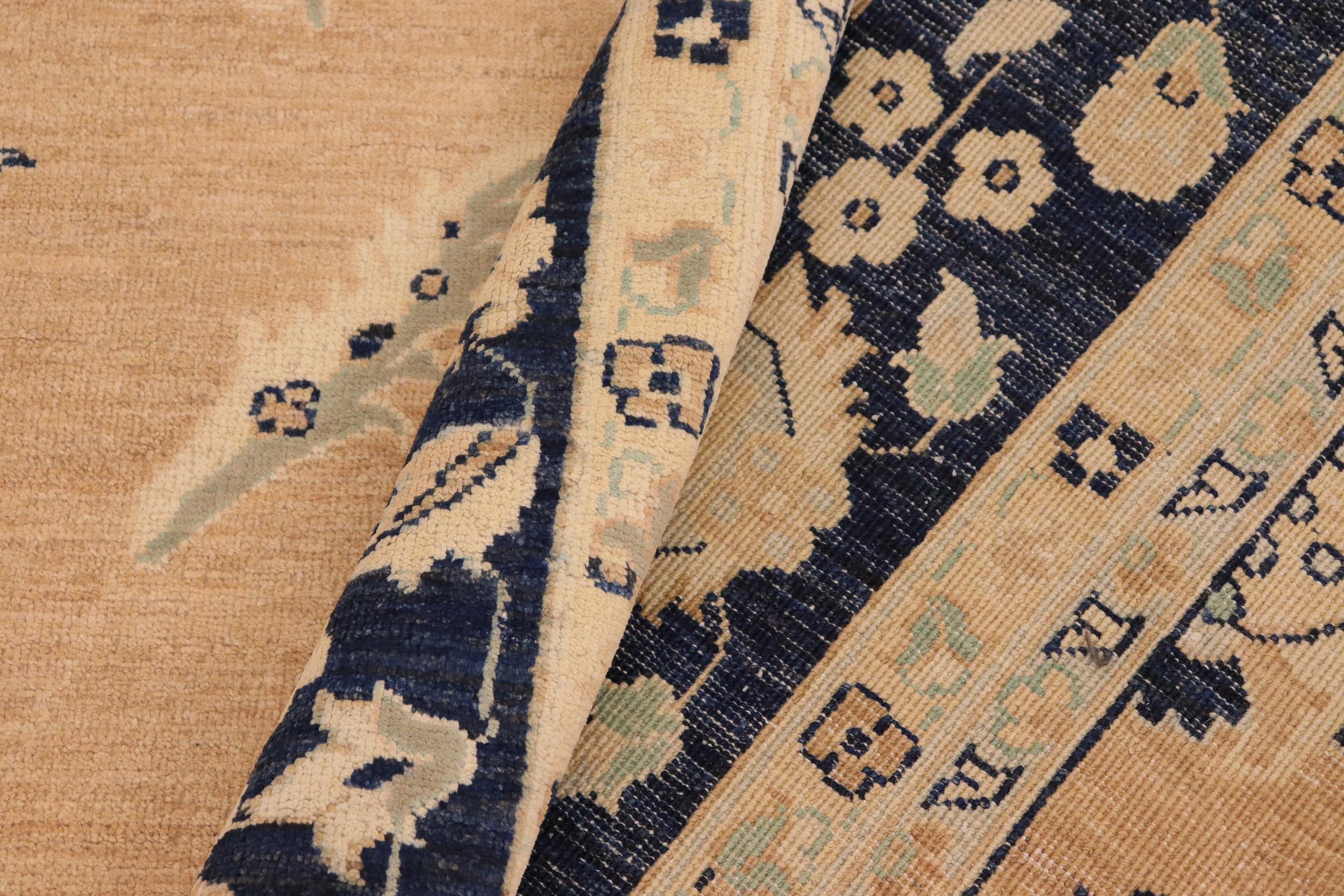 handmade Traditional Kafkaz Brown Blue Hand Knotted RECTANGLE 100% WOOL area rug 10x14