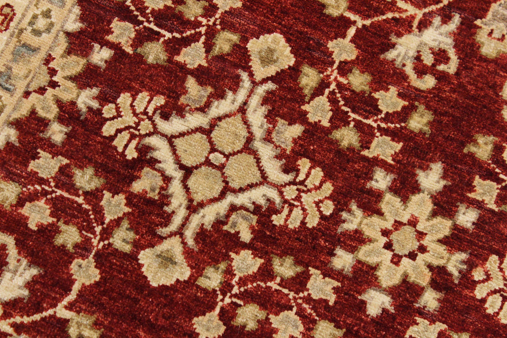 handmade Traditional Kafkaz Red Ivory Hand Knotted RECTANGLE 100% WOOL area rug 4x6