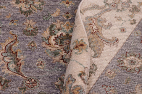 handmade Traditional Kafkaz Grey Ivory Hand Knotted RECTANGLE 100% WOOL area rug 6x8