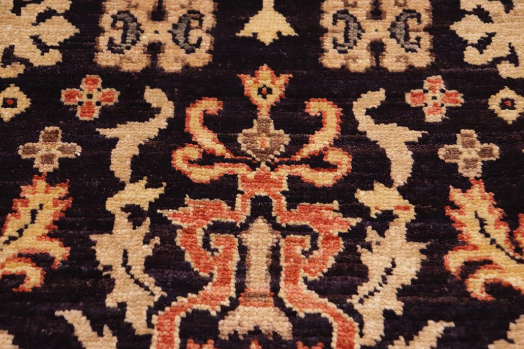 handmade Transitional Kafkaz Blue Gold Hand Knotted RECTANGLE 100% WOOL area rug 10 x 14