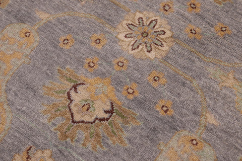 handmade Transitional Kafkaz Lt. Gray Ivory Hand Knotted RECTANGLE 100% WOOL area rug 8' x 10'
