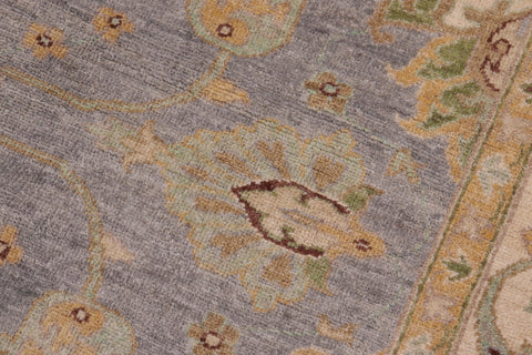 handmade Transitional Kafkaz Lt. Gray Ivory Hand Knotted RECTANGLE 100% WOOL area rug 8' x 10'