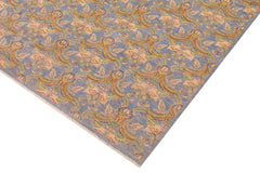 handmade Transitional Kafkaz Blue Gold Hand Knotted RECTANGLE 100% WOOL area rug 9 x 12