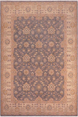 handmade Traditional Kafkaz Grey Beige Hand Knotted RECTANGLE 100% WOOL area rug 8 x 10