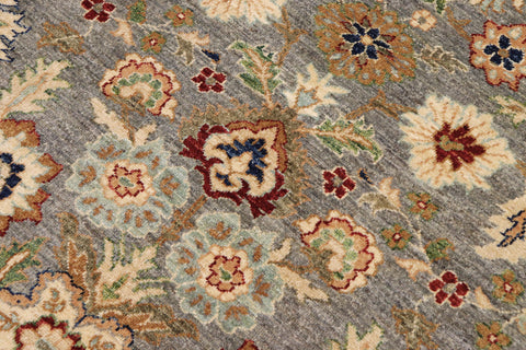 handmade Modern Kafkaz Gray Brown Hand Knotted RECTANGLE 100% WOOL area rug 9' x 11'