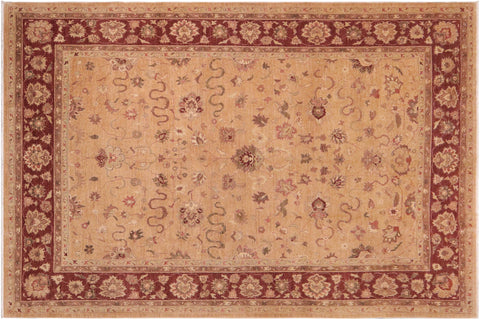 handmade Traditional Kafkaz Gold Red Hand Knotted RECTANGLE 100% WOOL area rug 10x15