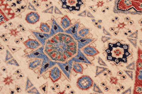 handmade Geometric Mamluk Beige Rust Hand Knotted RECTANGLE 100% WOOL area rug 8 x 10