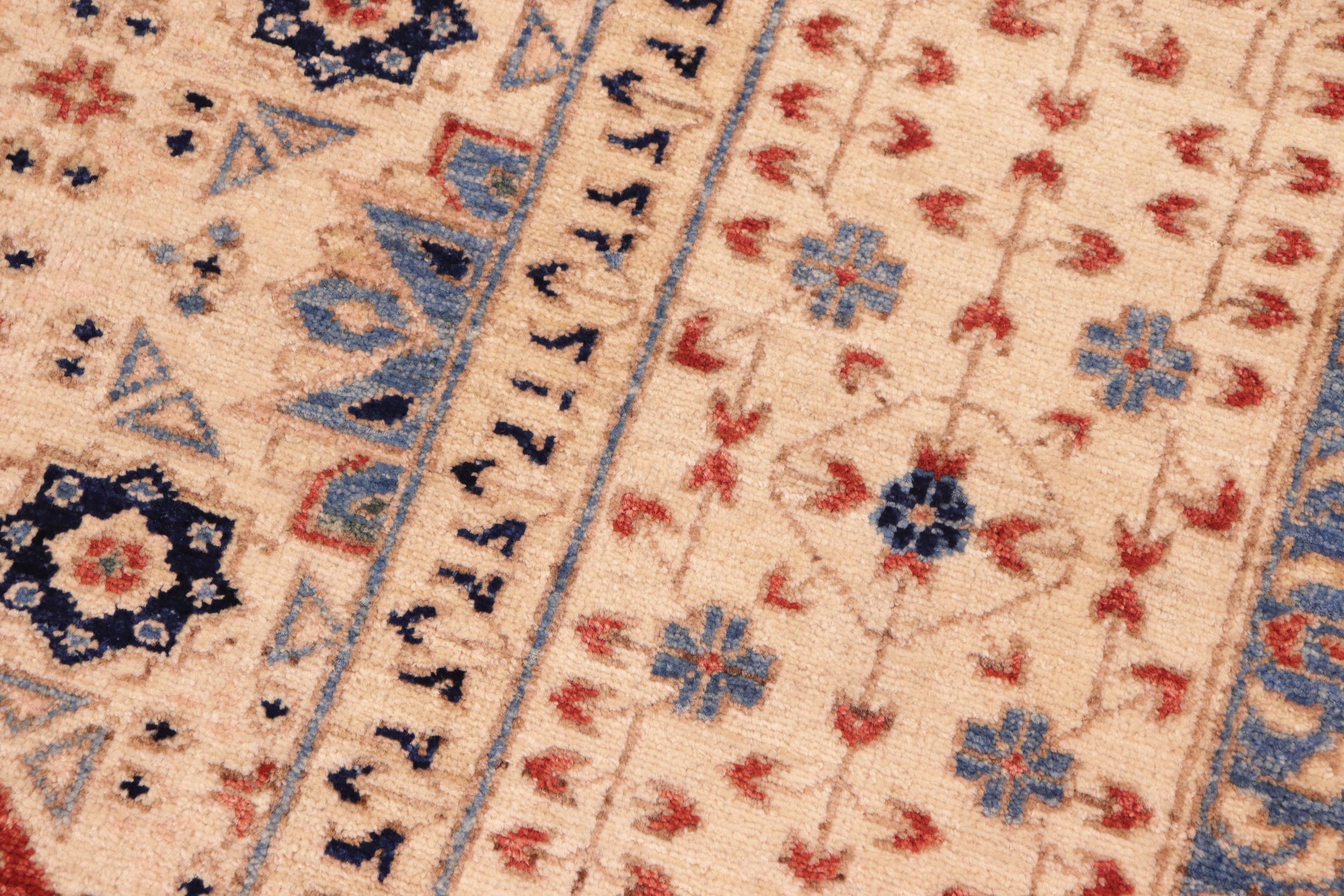 handmade Geometric Mamluk Beige Rust Hand Knotted RECTANGLE 100% WOOL area rug 8 x 10