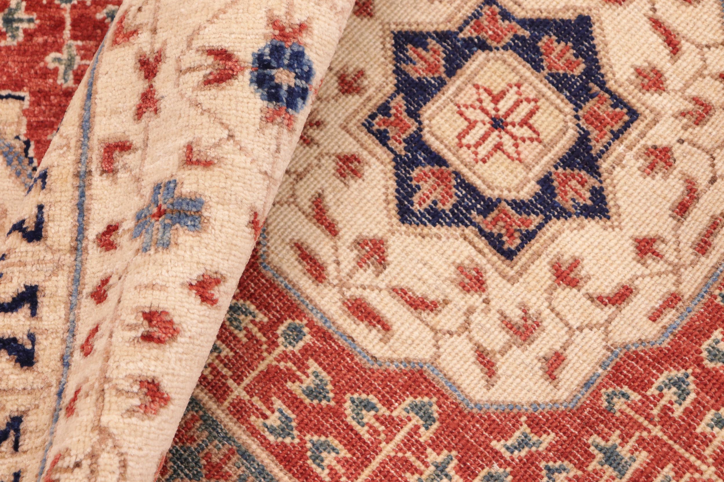 handmade Geometric Mamluk Beige Rust Hand Knotted RECTANGLE 100% WOOL area rug 8 x 10