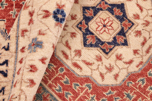 handmade Geometric Mamluk Beige Rust Hand Knotted RECTANGLE 100% WOOL area rug 8 x 10