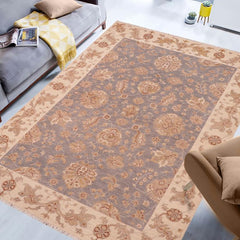 handmade Traditional Kafkaz Grey Beige Hand Knotted RECTANGLE 100% WOOL area rug 6 x 9