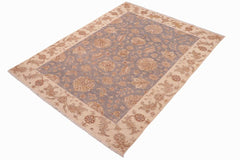 handmade Traditional Kafkaz Grey Beige Hand Knotted RECTANGLE 100% WOOL area rug 6 x 9