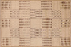 handmade Modern Gabbeh Beige Brown Hand Knotted RECTANGLE 100% WOOL area rug 10' x 14'
