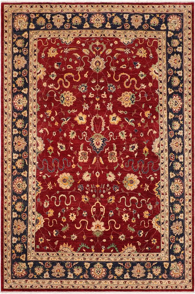 handmade Traditional Kafkaz Red Blue Hand Knotted RECTANGLE 100% WOOL area rug 10 x 14