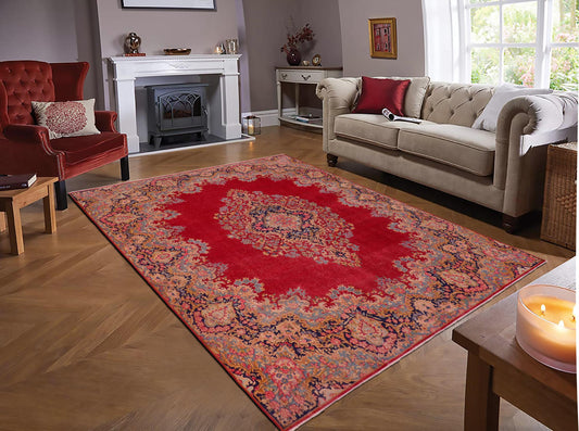 handmade Vintage Vintage Red Blue Hand Knotted RECTANGLE 100% WOOL area rug 10' x 13'