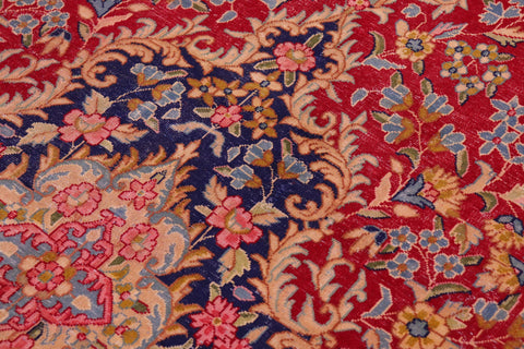 handmade Vintage Vintage Red Blue Hand Knotted RECTANGLE 100% WOOL area rug 10' x 13'
