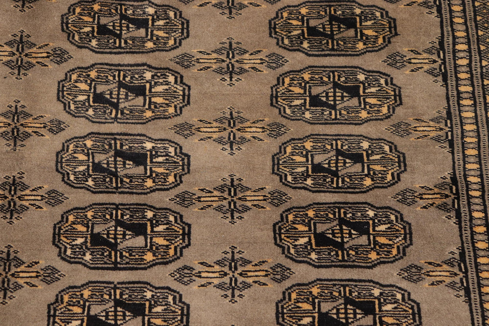 handmade Geometric Bokhara Grey Black Hand Knotted RECTANGLE 100% WOOL area rug 5X8