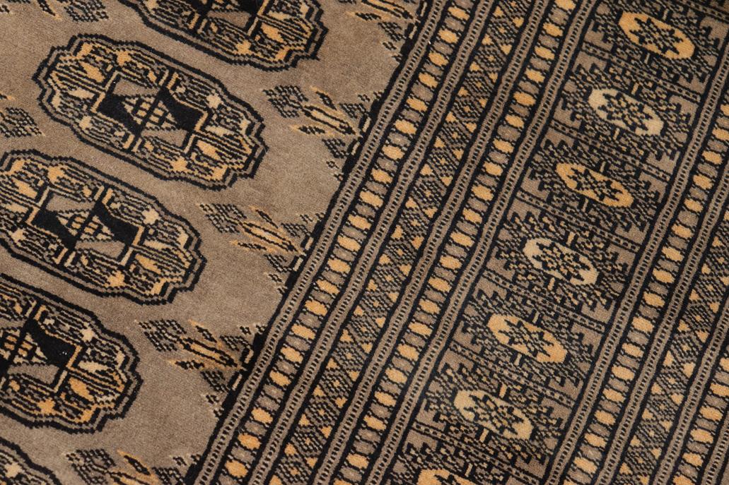 handmade Geometric Bokhara Grey Black Hand Knotted RECTANGLE 100% WOOL area rug 5 x 8