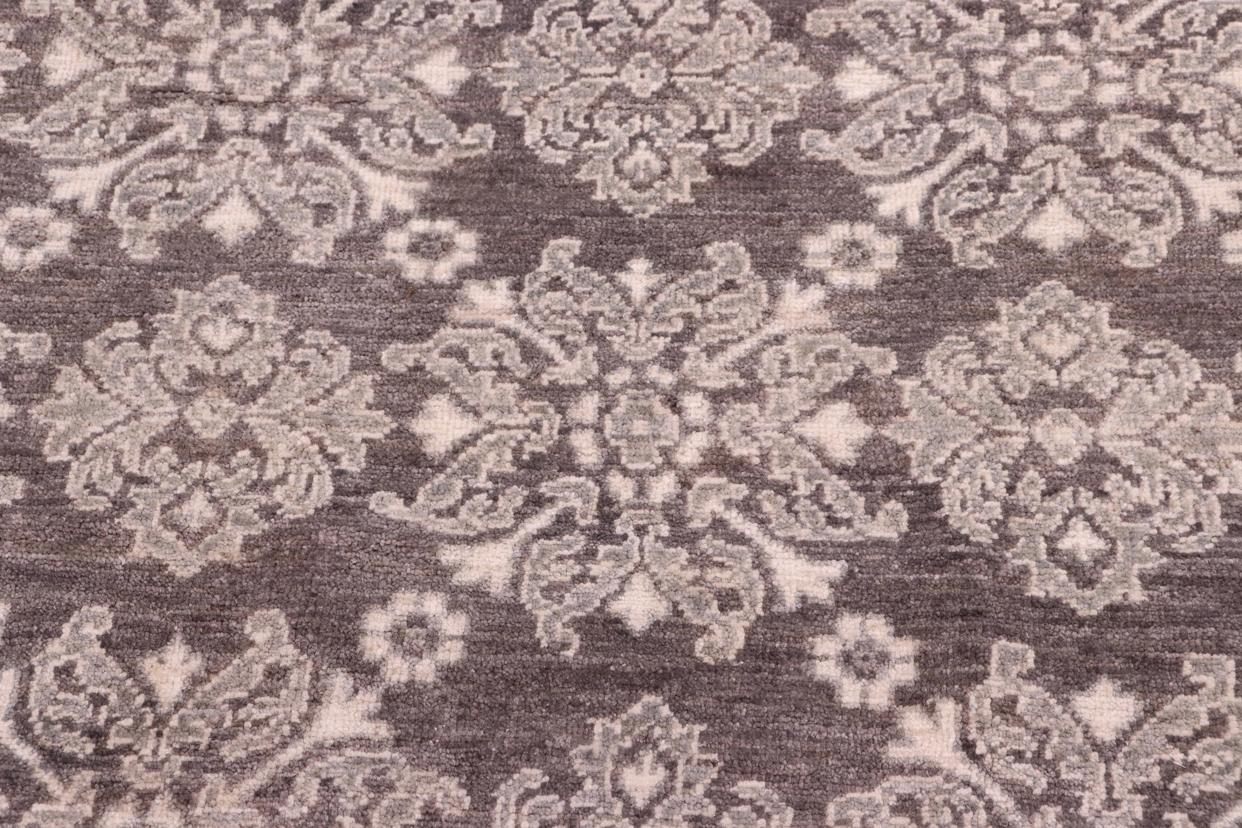 handmade Transitional Kafkaz Grey Green Hand Knotted RECTANGLE 100% WOOL area rug 8' x 10'