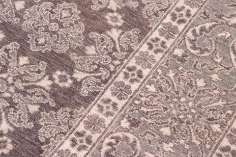 handmade Transitional Kafkaz Grey Green Hand Knotted RECTANGLE 100% WOOL area rug 8' x 10'