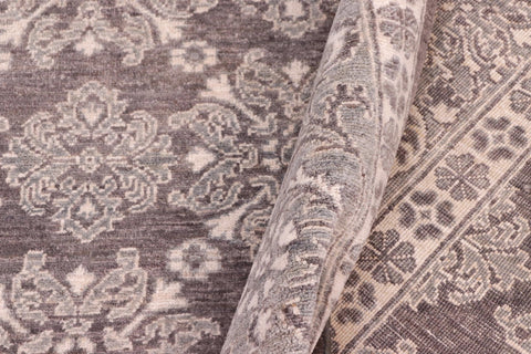 handmade Transitional Kafkaz Grey Green Hand Knotted RECTANGLE 100% WOOL area rug 8' x 10'