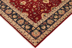 handmade Traditional Kafkaz Red Blue Hand Knotted RECTANGLE 100% WOOL area rug 10 x 14
