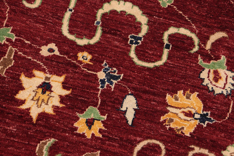 handmade Traditional Kafkaz Red Blue Hand Knotted RECTANGLE 100% WOOL area rug 10x14