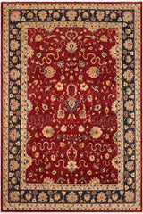 handmade Traditional Kafkaz Red Blue Hand Knotted RECTANGLE 100% WOOL area rug 10 x 14