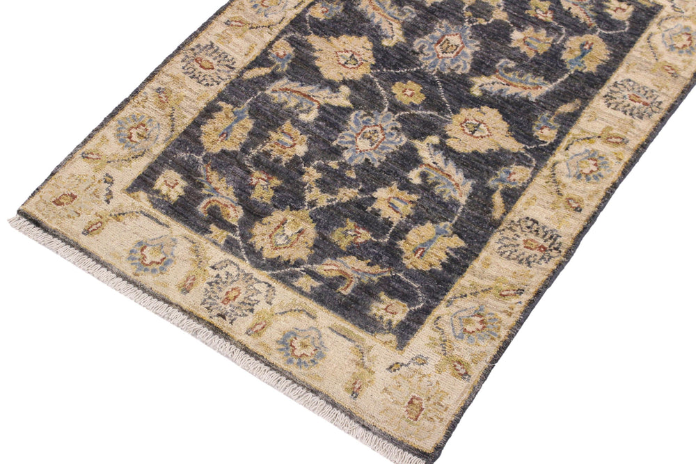 handmade Traditional Kafkaz Grey Ivory Hand Knotted RECTANGLE 100% WOOL area rug 2x3