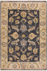 handmade Traditional Kafkaz Grey Ivory Hand Knotted RECTANGLE 100% WOOL area rug 2 x 3