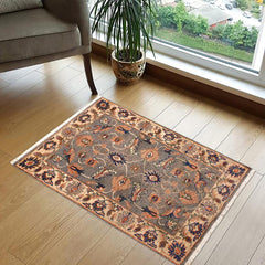handmade Traditional Kafkaz Grey Ivory Hand Knotted RECTANGLE 100% WOOL area rug 2 x 3