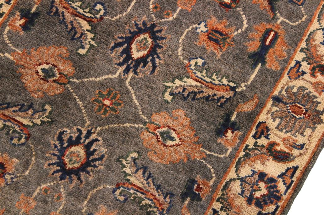 handmade Traditional Kafkaz Grey Ivory Hand Knotted RECTANGLE 100% WOOL area rug 2 x 3