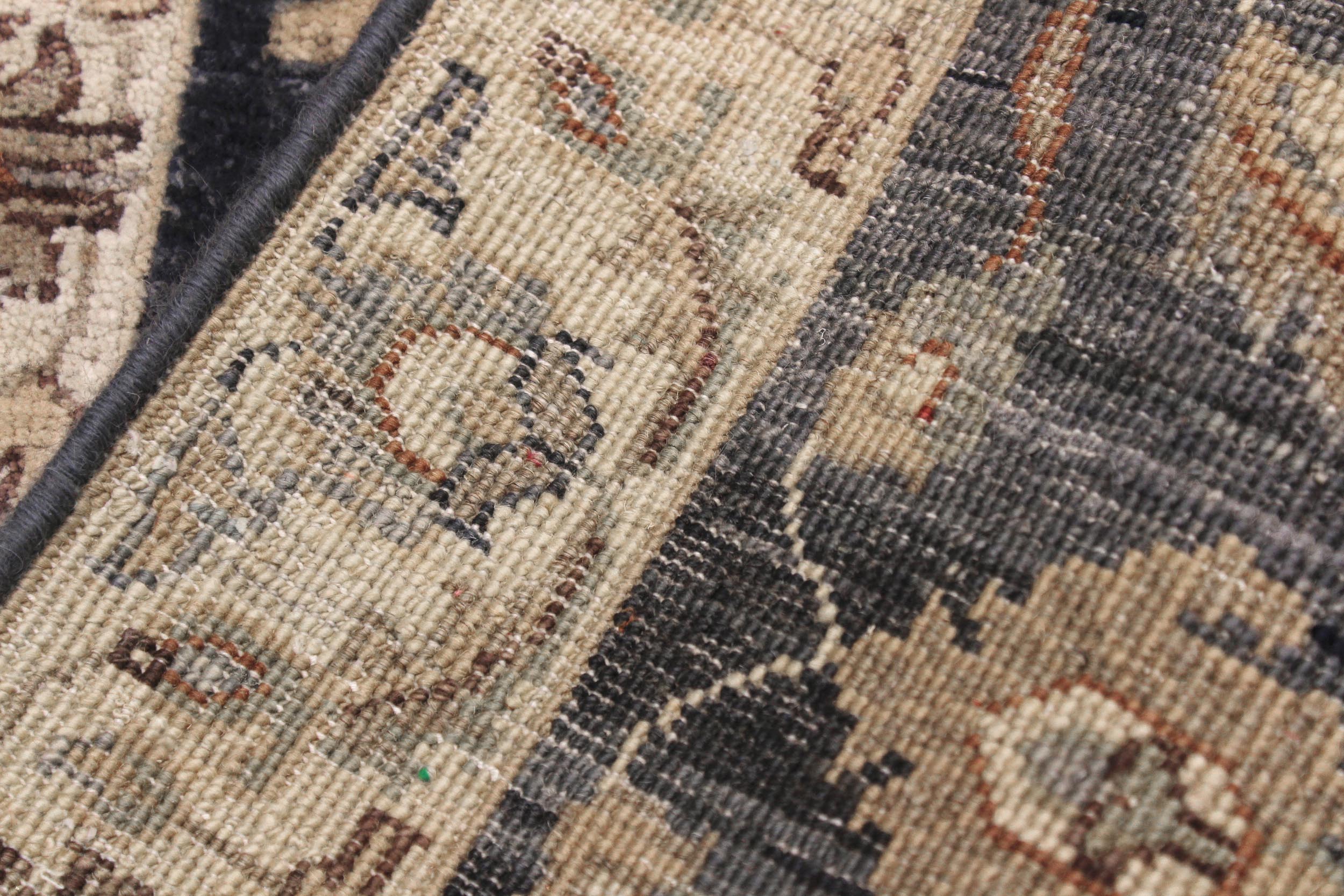 handmade Traditional Kafkaz Grey Ivory Hand Knotted RECTANGLE 100% WOOL area rug 2x3