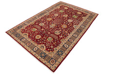 handmade Traditional Kafkaz Red Blue Hand Knotted RECTANGLE 100% WOOL area rug 10 x 15