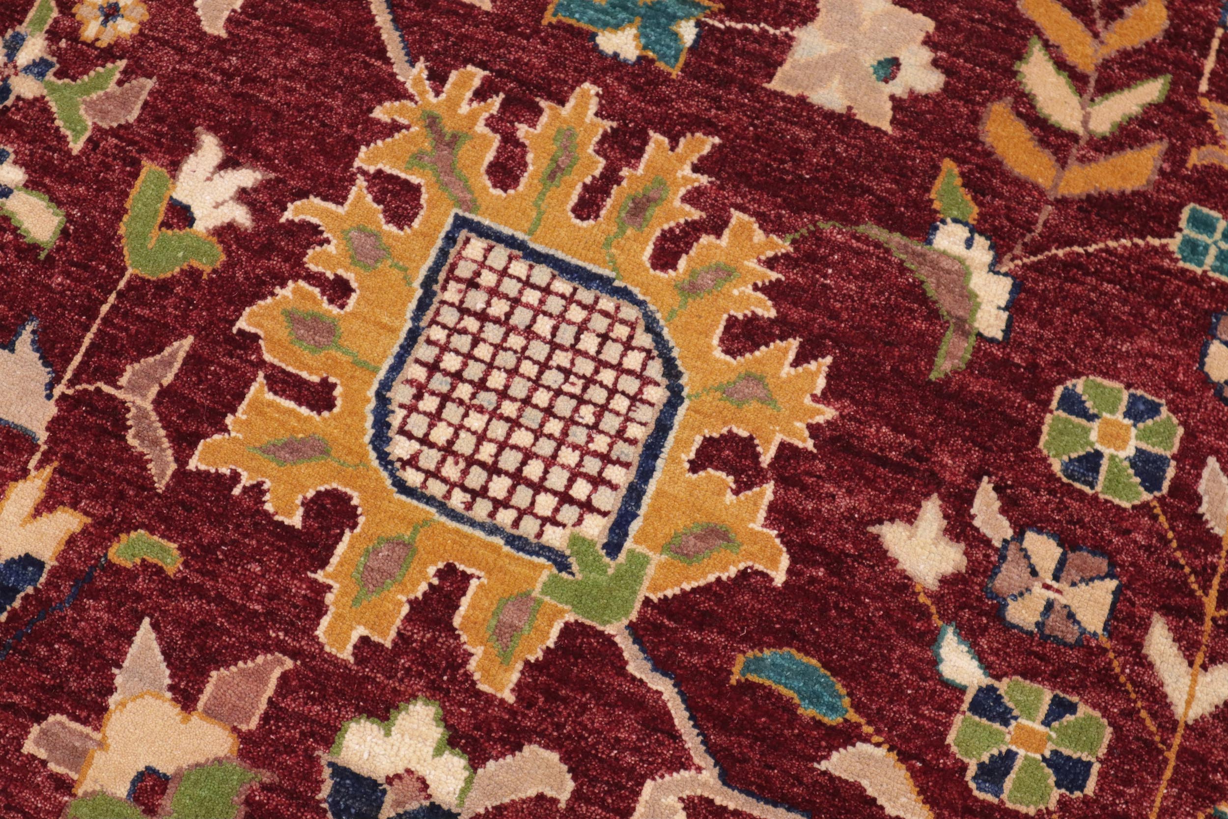 handmade Transitional Kafkaz Red Blue Hand Knotted RECTANGLE 100% WOOL area rug 10' x 15'