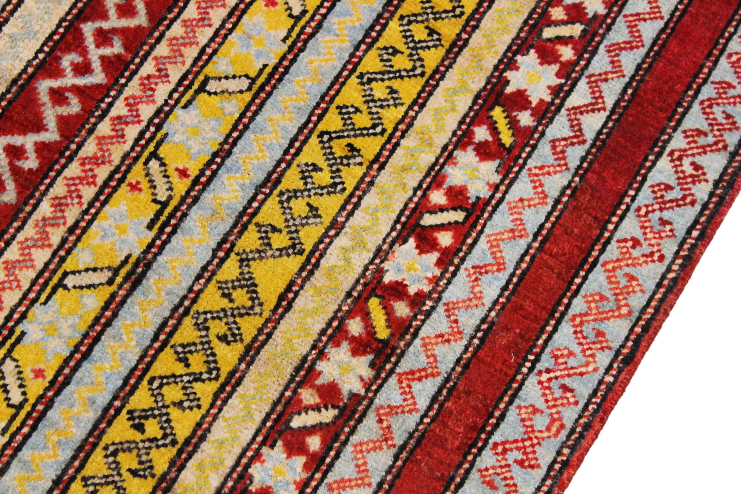 handmade Transitional Shawl Red Gray Hand Knotted RECTANGLE 100% WOOL area rug 2x2