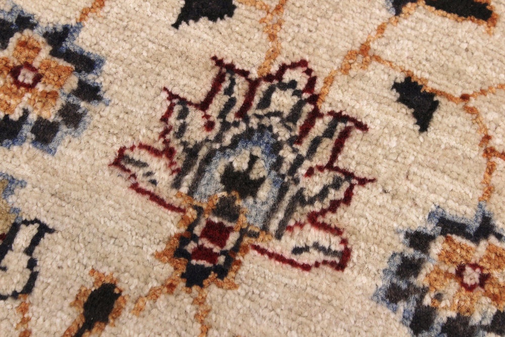 handmade Traditional Kafkaz Ivory Red Hand Knotted RECTANGLE 100% WOOL area rug 2x3
