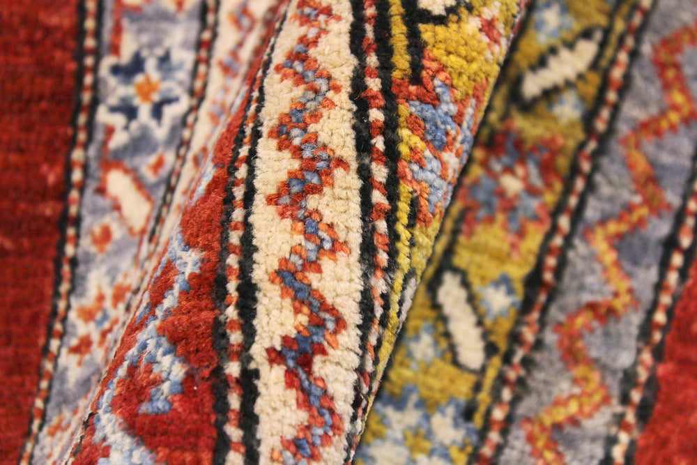 handmade Transitional Shawl Rust Blue Hand Knotted RECTANGLE 100% WOOL area rug 2x3
