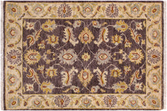handmade Traditional Kafkaz Brown Ivory Hand Knotted RECTANGLE 100% WOOL area rug 2x3