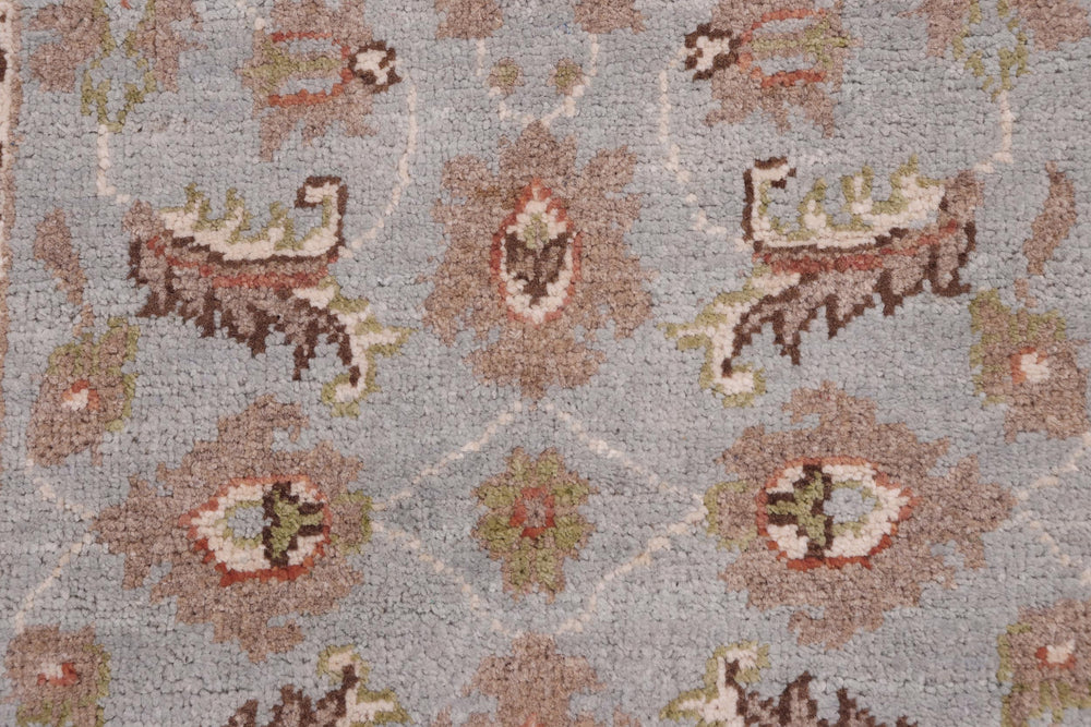 handmade Traditional Kafkaz Lt. Blue Ivory Hand Knotted RECTANGLE 100% WOOL area rug 2x3