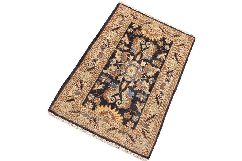 handmade Traditional Kafkaz Grey Ivory Hand Knotted RECTANGLE 100% WOOL area rug 2 x 3